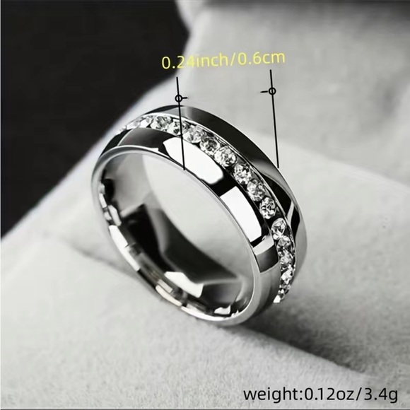 New Unisex Beautiful Titanium Steel Couple Rings - Picture 4 of 6